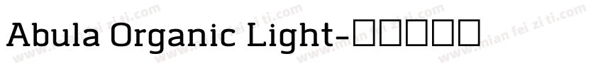 Abula Organic Light字体转换